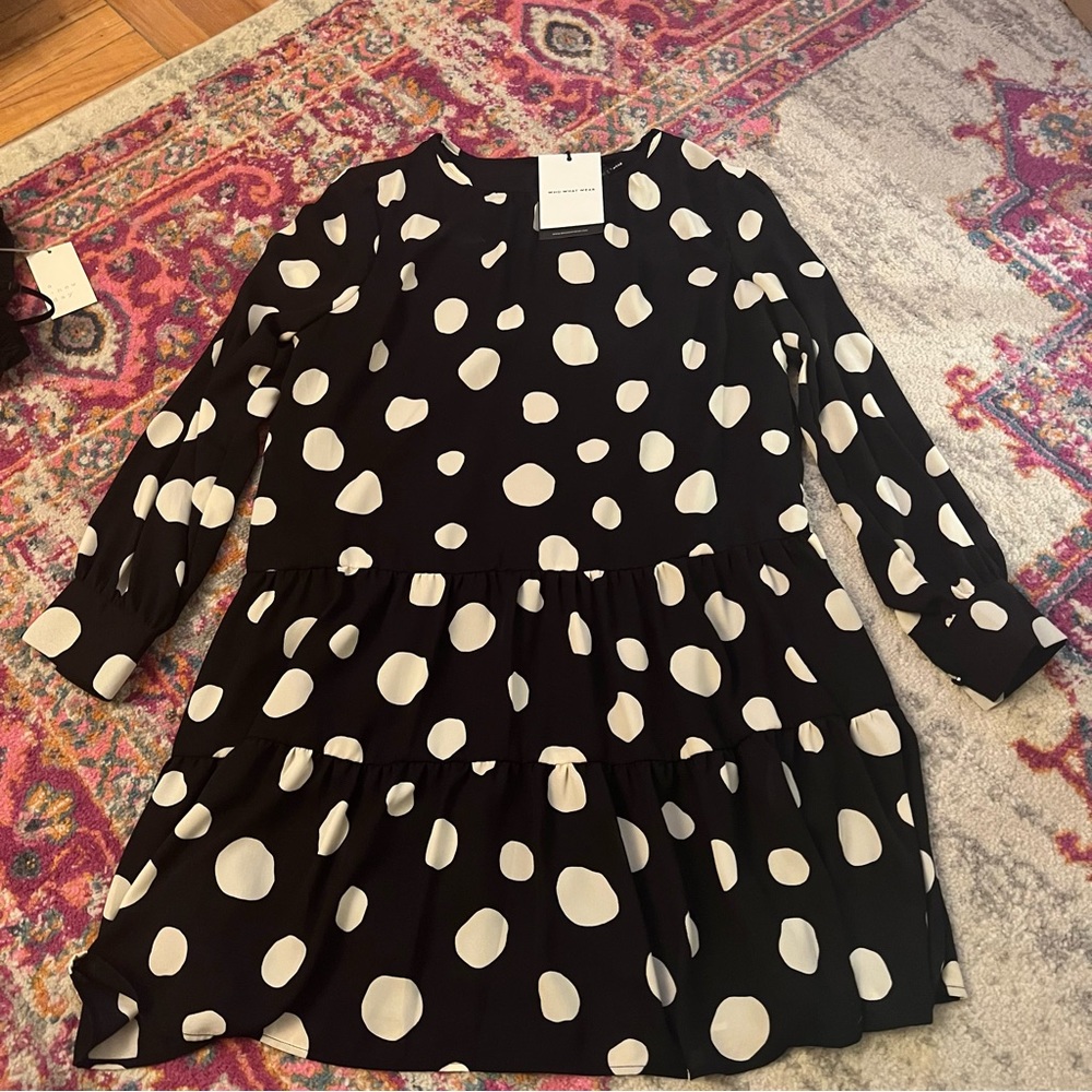 Who What Wear polka dot dress